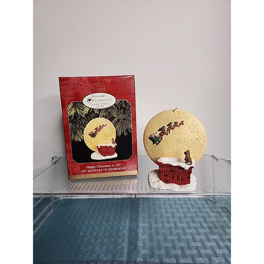 Hallmark Keepsake Ornament 1997 Happy Christmas to All Collector Club Williams
